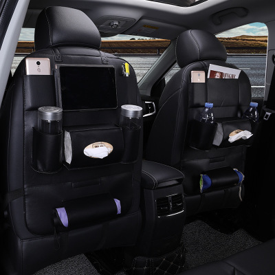 PU Leather Car Storage Bag Multifunction Seat Back Tray Hanging Bag Waterproof Car Organizer Automotive Interior Accessories - Image 9