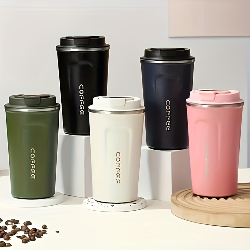 LDQ Coffee Travel Mug - Leak-Proof Double-Wall Vacuum Insulated with 304 Stainless Steel, Matte Reusable Cup Suitable for Hot/Cold Drinks, Coffee & Tea for Commuting, Camping, Office - Ideal Gift for Coffee Lovers - Image 2