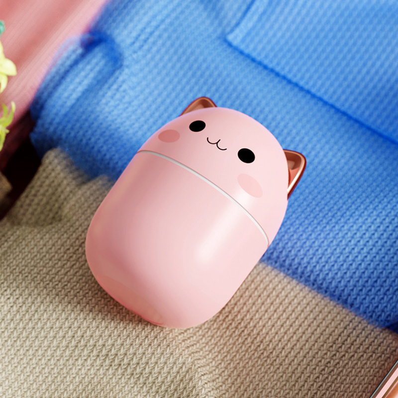 Air Humidifier Cute Cat Ultra-Silent USB Office Household Bedroom Car Aromatherapy Air Purifier With Led Cool Mist Spray - Image 2