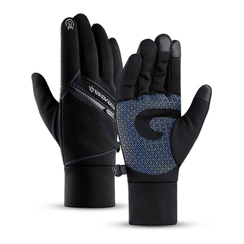 Winter Outdoor Riding Touch Screen Gloves Plus Velvet Zipper - Image 9