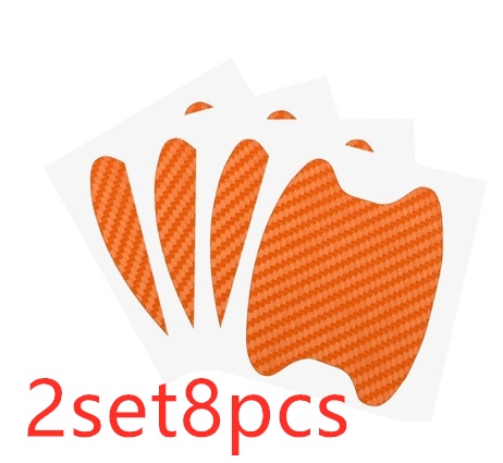4pcs Set Of Door Stickers Carbon Fiber Scratch-resistant Car Handle Stickers - Image 3