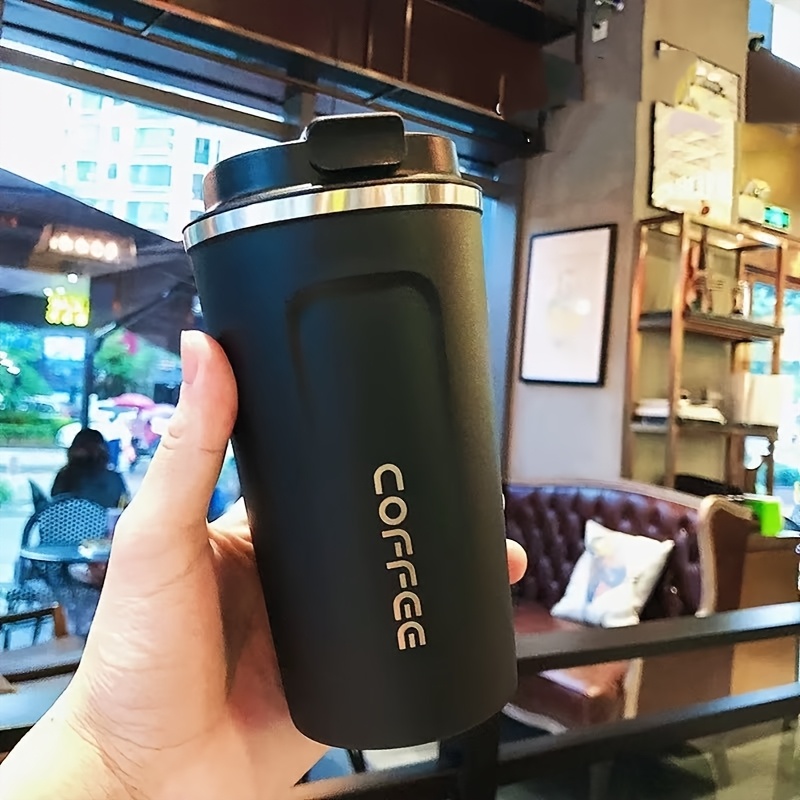 LDQ Coffee Travel Mug - Leak-Proof Double-Wall Vacuum Insulated with 304 Stainless Steel, Matte Reusable Cup Suitable for Hot/Cold Drinks, Coffee & Tea for Commuting, Camping, Office - Ideal Gift for Coffee Lovers - Image 8