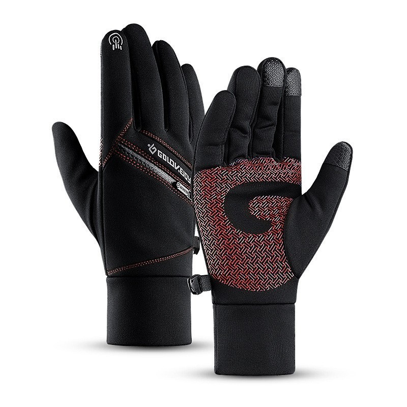 Winter Outdoor Riding Touch Screen Gloves Plus Velvet Zipper - Image 8