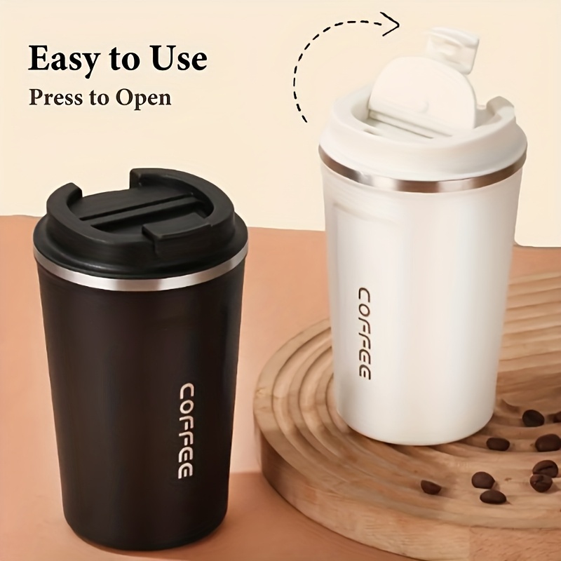 LDQ Coffee Travel Mug - Leak-Proof Double-Wall Vacuum Insulated with 304 Stainless Steel, Matte Reusable Cup Suitable for Hot/Cold Drinks, Coffee & Tea for Commuting, Camping, Office - Ideal Gift for Coffee Lovers - Image 10