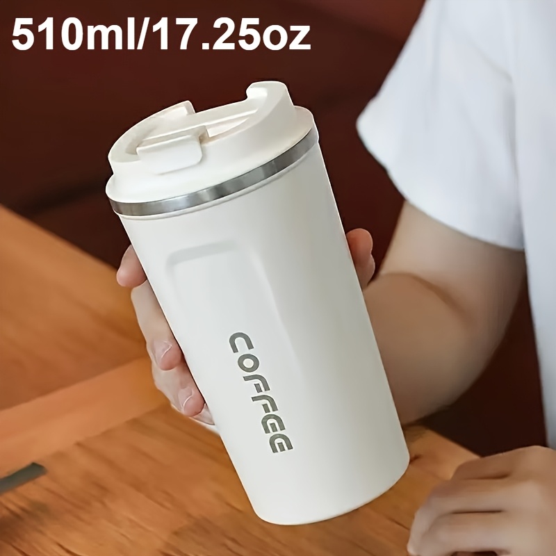 LDQ Coffee Travel Mug - Leak-Proof Double-Wall Vacuum Insulated with 304 Stainless Steel, Matte Reusable Cup Suitable for Hot/Cold Drinks, Coffee & Tea for Commuting, Camping, Office - Ideal Gift for Coffee Lovers - Image 5