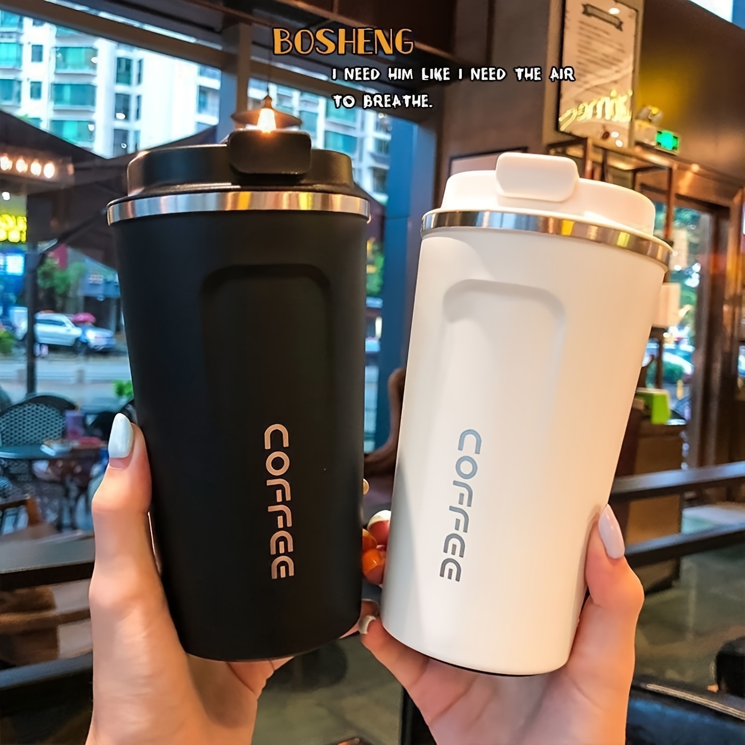 LDQ Coffee Travel Mug - Leak-Proof Double-Wall Vacuum Insulated with 304 Stainless Steel, Matte Reusable Cup Suitable for Hot/Cold Drinks, Coffee & Tea for Commuting, Camping, Office - Ideal Gift for Coffee Lovers - Image 12