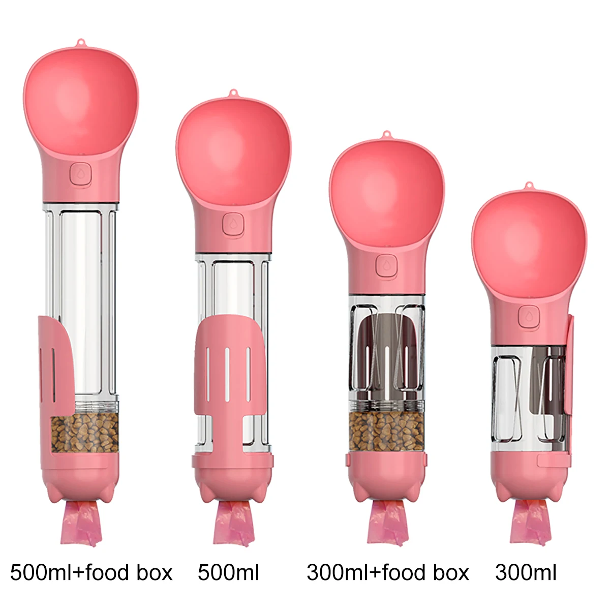KOMMILIFE Portable Cat Dog Water Bottle Food Feeder Drinker Poop Dispenser 3 In 1 Leak-proof Multifunctional Dog Waterer Bottle - Image 11