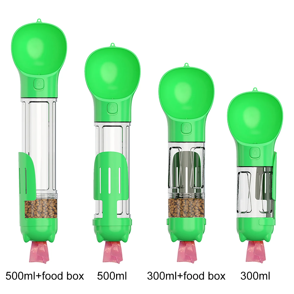 KOMMILIFE Portable Cat Dog Water Bottle Food Feeder Drinker Poop Dispenser 3 In 1 Leak-proof Multifunctional Dog Waterer Bottle - Image 13