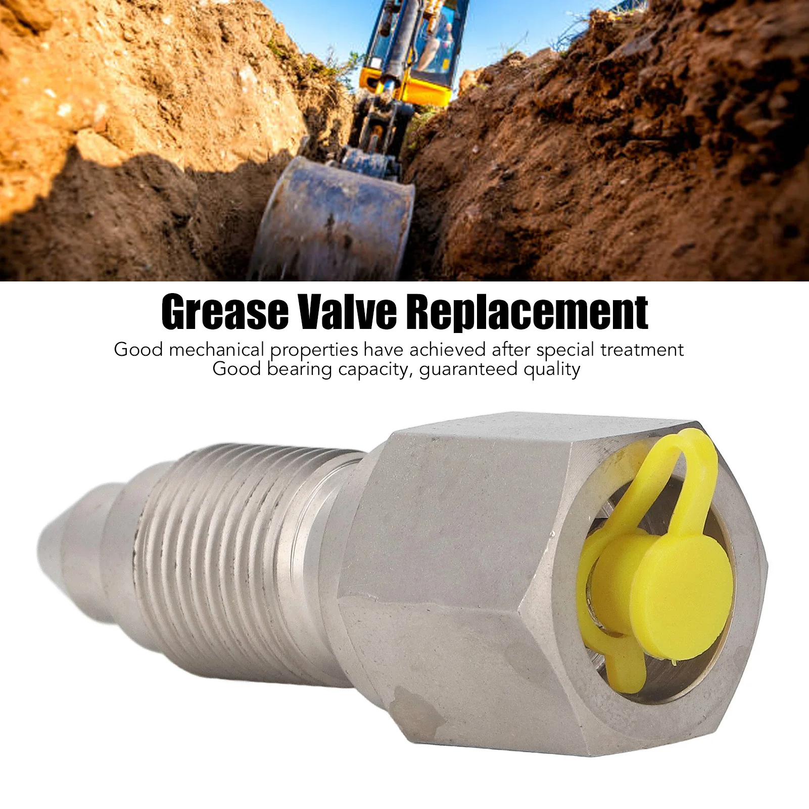 E181 2013 Excavator Grease Valve Stainless Steel E181 2013 Grease Valve Part for HYUNDAI Excavator Stainless Steel Grease Valve - Image 3