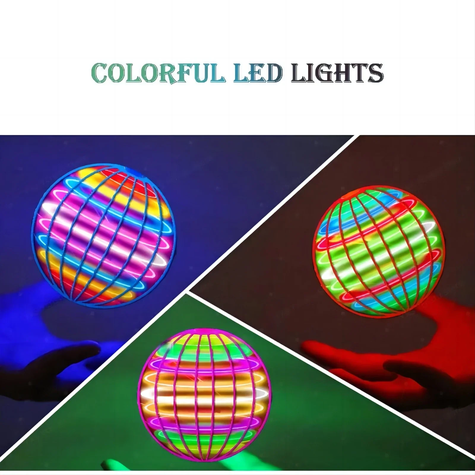 Flying Ball Children's Hand Controlled Color LED Cosmic Globe 360 ° Rotating Suspension Ball Suitable for Indoor and Outdoor Toy - Image 4