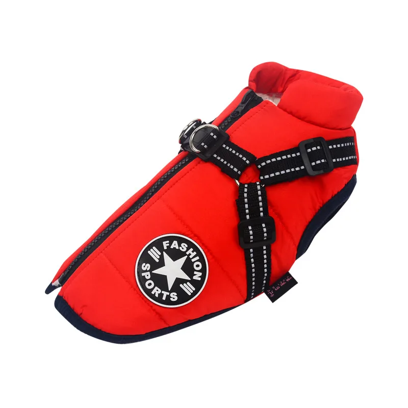 Winter Warm Large Pet Dog Jacket with Harness Waterproof Big Dog Coat for Labrador Chihuahua French Bulldog Outdoor Dog Clothes - Image 12