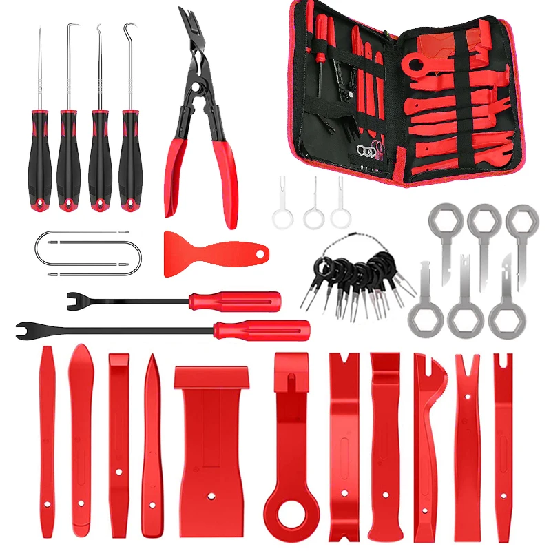 Car Interior Disassembly Tool Trim Removal Tools Kit Auto Removal Tool Kit Door Panel Radio Stereo Audio Dash Terminal Removal - Image 13