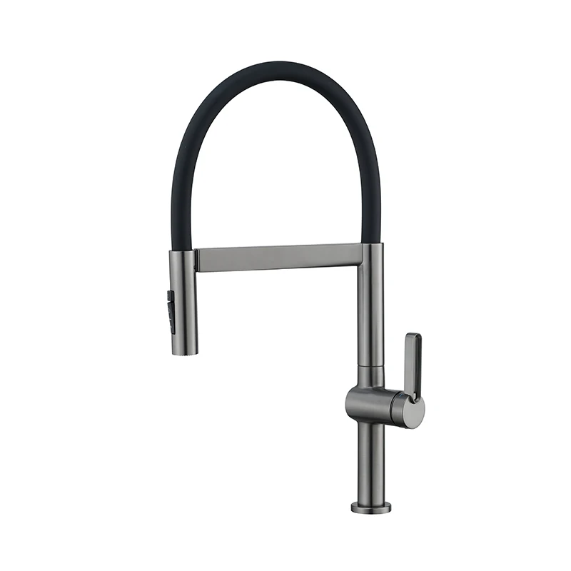 VGX Brushed Kitchen Faucet Sink Faucets Rubber Pull Down Stream Sprayer Taps Rotatable Kitchen Mixer Water Tap Hot Cold Crane - Image 10