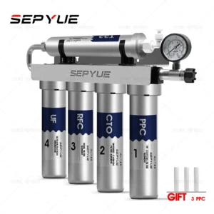 304 Stainless Steel Water Filter Drinking Water Household Kitchen 5 Stages Water Filter System UF TapWater Purifier for Home