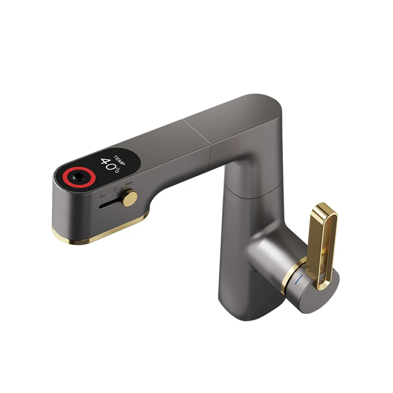 VGX Multifunctional Bathroom Faucets Pull Out Basin Mixer Sink Faucet Gourmet LED Display Tap 360° Tapware Crane Brass Chrome - Image 8