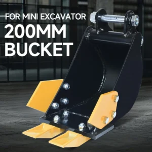 Mini Excavator 200mm Bucket High Strength Steel Backhoe Attachment For 1-3 Ton Digger For Trenching Pipeline Laying Landscaping
