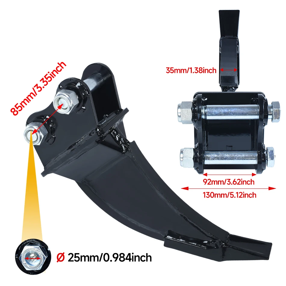 Mini Excavator Ripper Small Excavator Loosener Attachments Small Digger Steel Ripper For Family Farm Digging Garden Work - Image 4