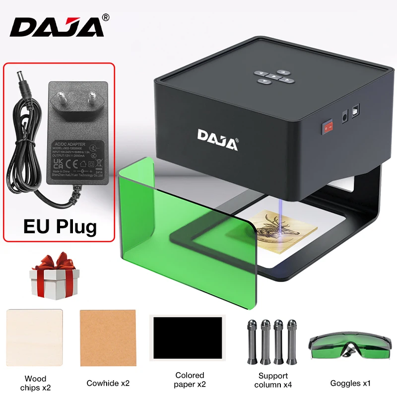 DAJA DJ6 Mini Portable Laser Engraver Diy Bluetooth Machine Painted Dog Tag Paper Leather Wooden Plastic Logo CNC Machine - Image 8