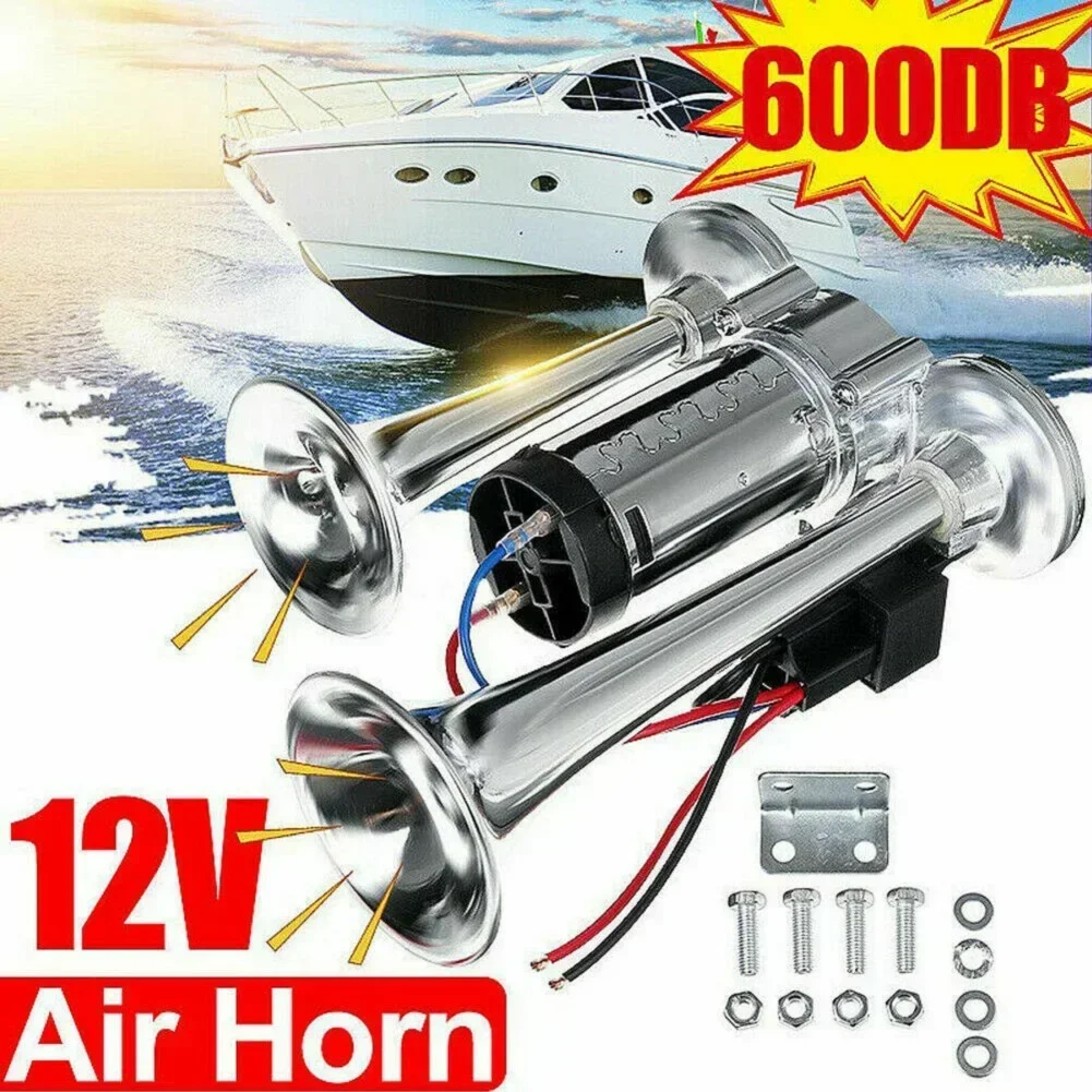 600DB Horn 12V Super Loud Car Electric Horn Dual Trumpets Air Horn Speaker For Car SUV Vehicle Boat Train Motorcycle RV Truck - Image 8