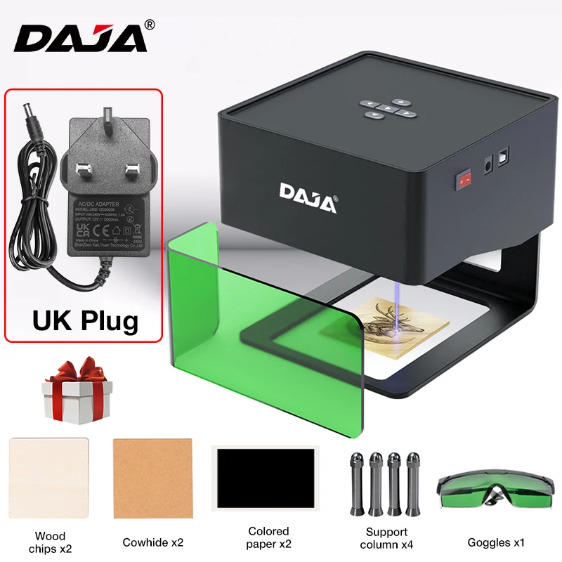 DAJA DJ6 Mini Portable Laser Engraver Diy Bluetooth Machine Painted Dog Tag Paper Leather Wooden Plastic Logo CNC Machine - Image 10