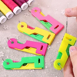 Random Color Threader Elderly Guide Needle Easy Device Convenient Automatic Sewing Needle Threader Thread Guide Tool Set of 5