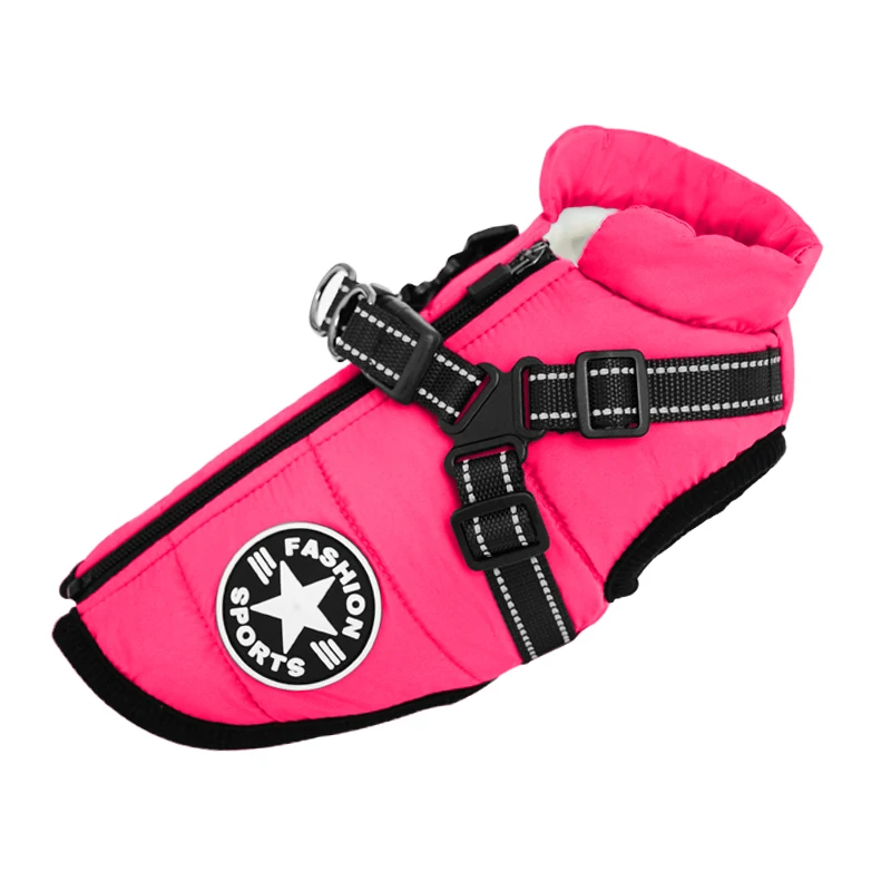Winter Warm Large Pet Dog Jacket with Harness Waterproof Big Dog Coat for Labrador Chihuahua French Bulldog Outdoor Dog Clothes - Image 8