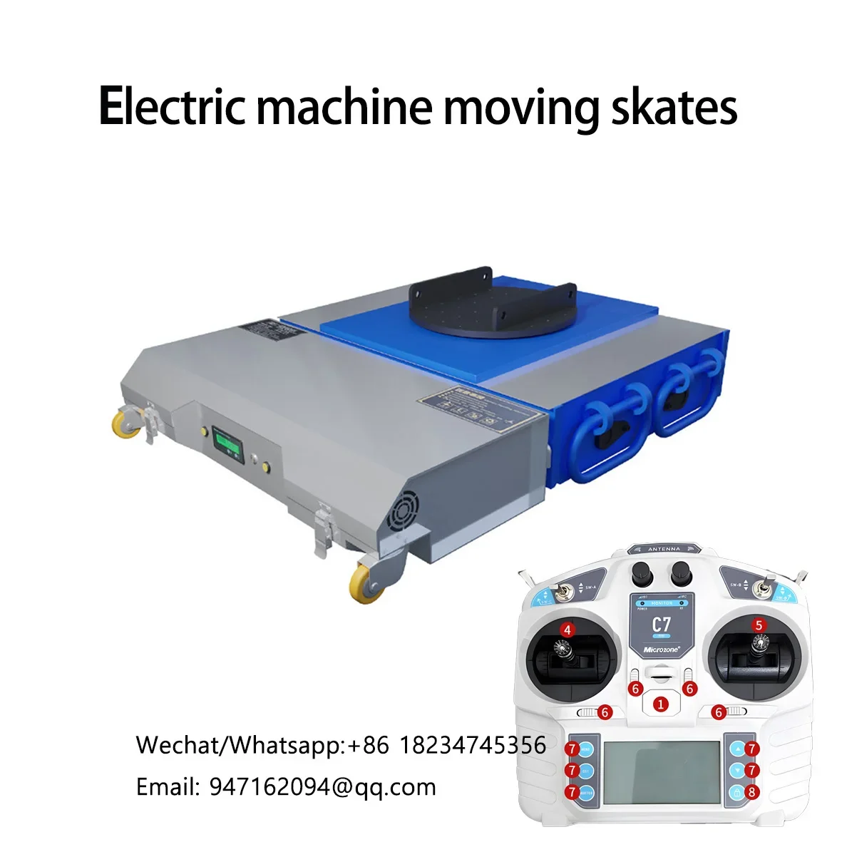 Electric Machine Skate Equipment Transporter Skate Dolly Heavy Duty Straight Rotation Portage Universal Freewheel 20-50 Ton