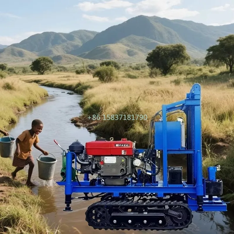 100 Meter Drilling Rig Machine Small Borehole Mini 200m Water Well Drill Rig Machine Crawler Chassis Drilling Rig - Image 2