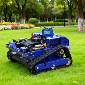 Customized CE EPA all terrain lawn mower, agricultural rubber track remote control robot lawn mower