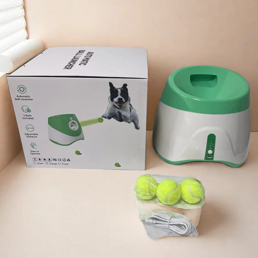 Dog Launcher Automatic Dogs Chase Toy Tennis Throwing Pinball Machine Fun Interactive Throw Rechargable Catapult USB Charging - Image 12