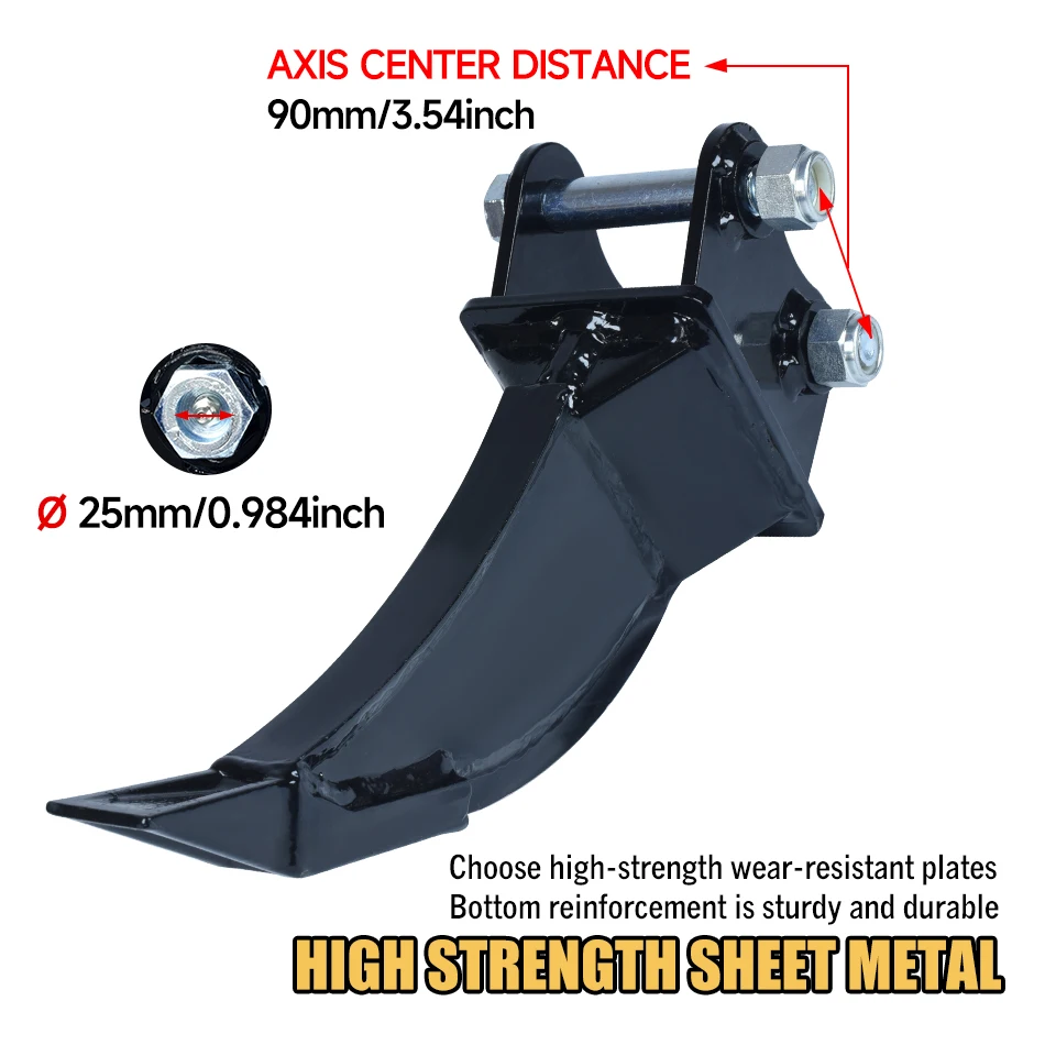 Mini Excavator Ripper Small Excavator Loosener Attachments Small Digger Steel Ripper For Family Farm Digging Garden Work - Image 2