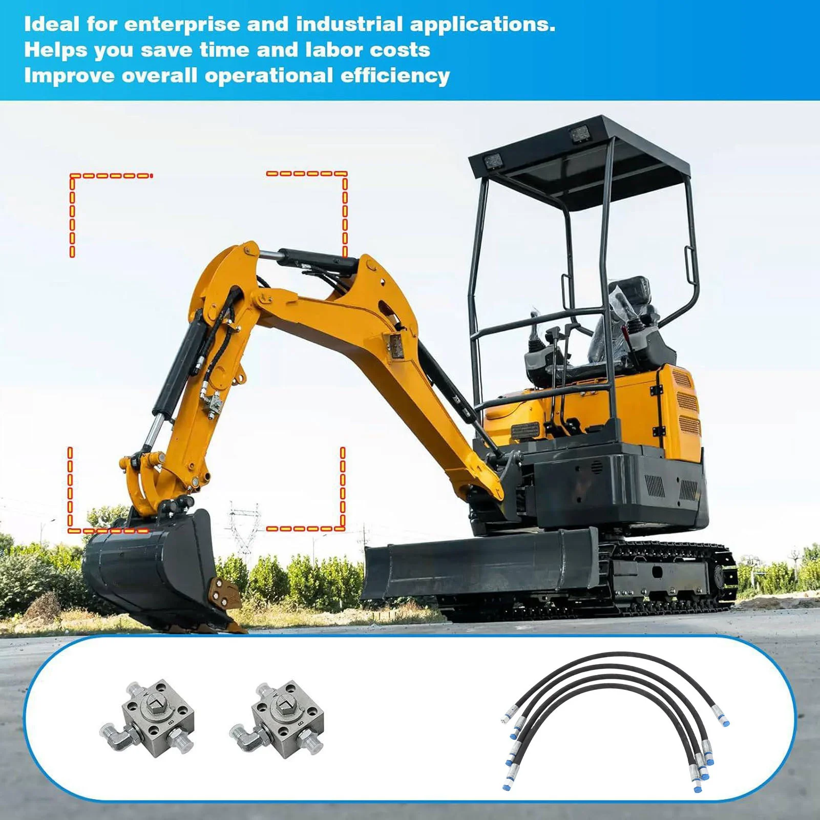 Excavator 3 Way Diverter Valve 1-2 Ton Chinese Mini Excavator Diverter Valve Left Right Quickly Integrated for Industrial - Image 4