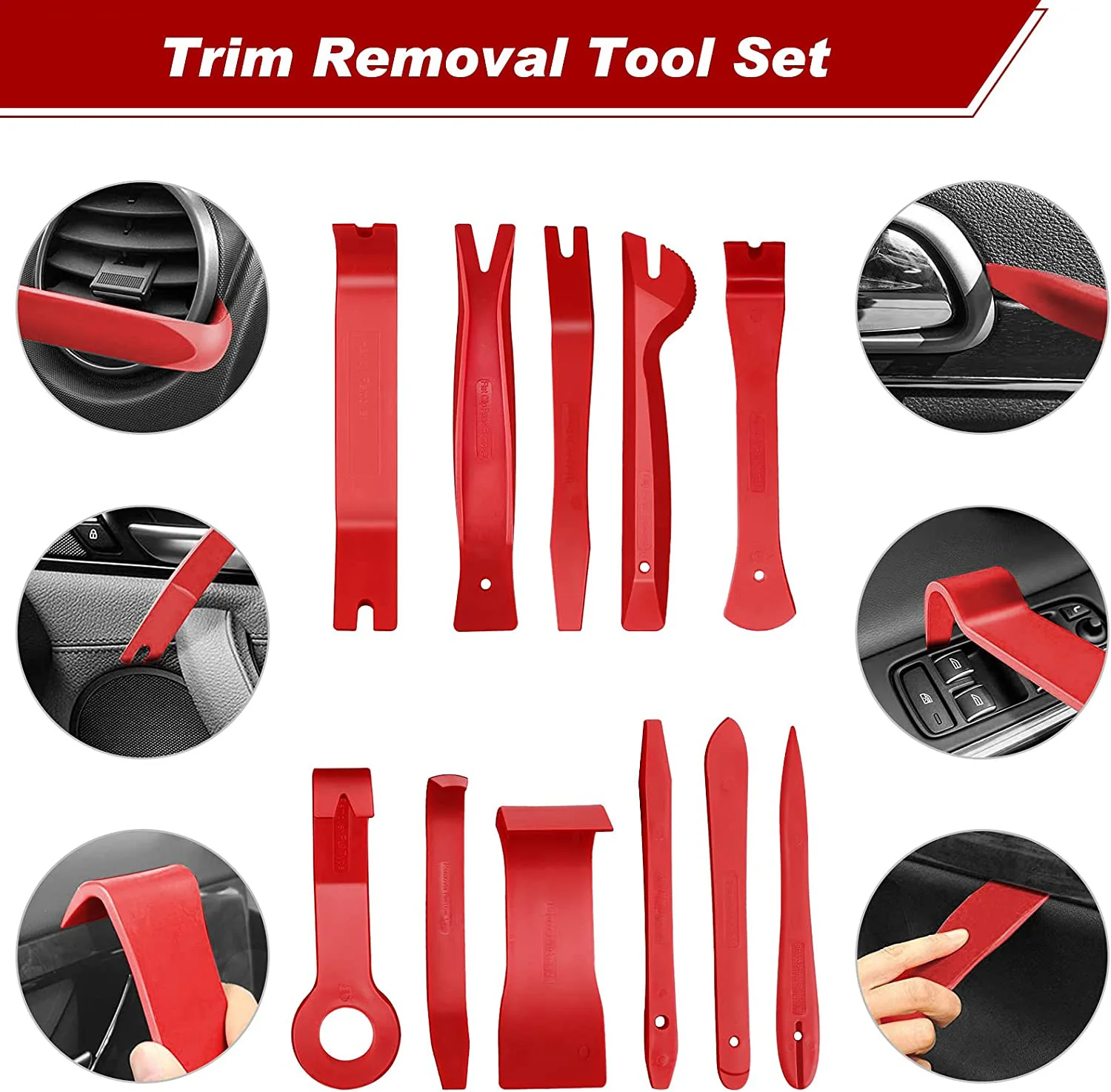 Car Interior Disassembly Tool Trim Removal Tools Kit Auto Removal Tool Kit Door Panel Radio Stereo Audio Dash Terminal Removal - Image 2