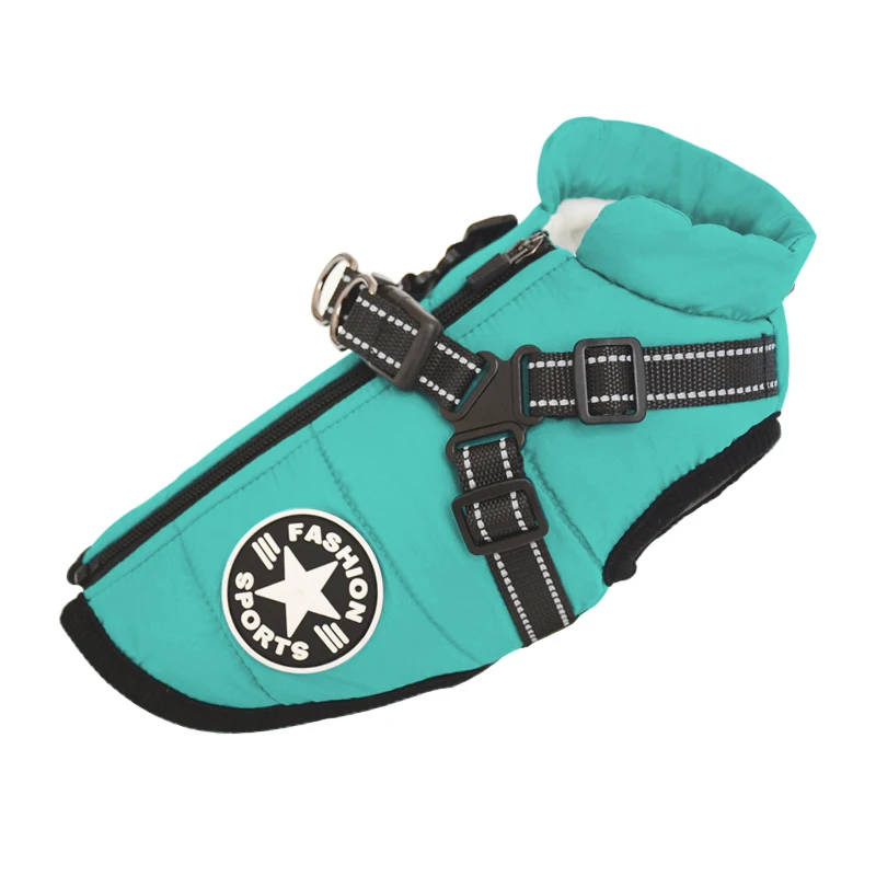 Winter Warm Large Pet Dog Jacket with Harness Waterproof Big Dog Coat for Labrador Chihuahua French Bulldog Outdoor Dog Clothes - Image 9