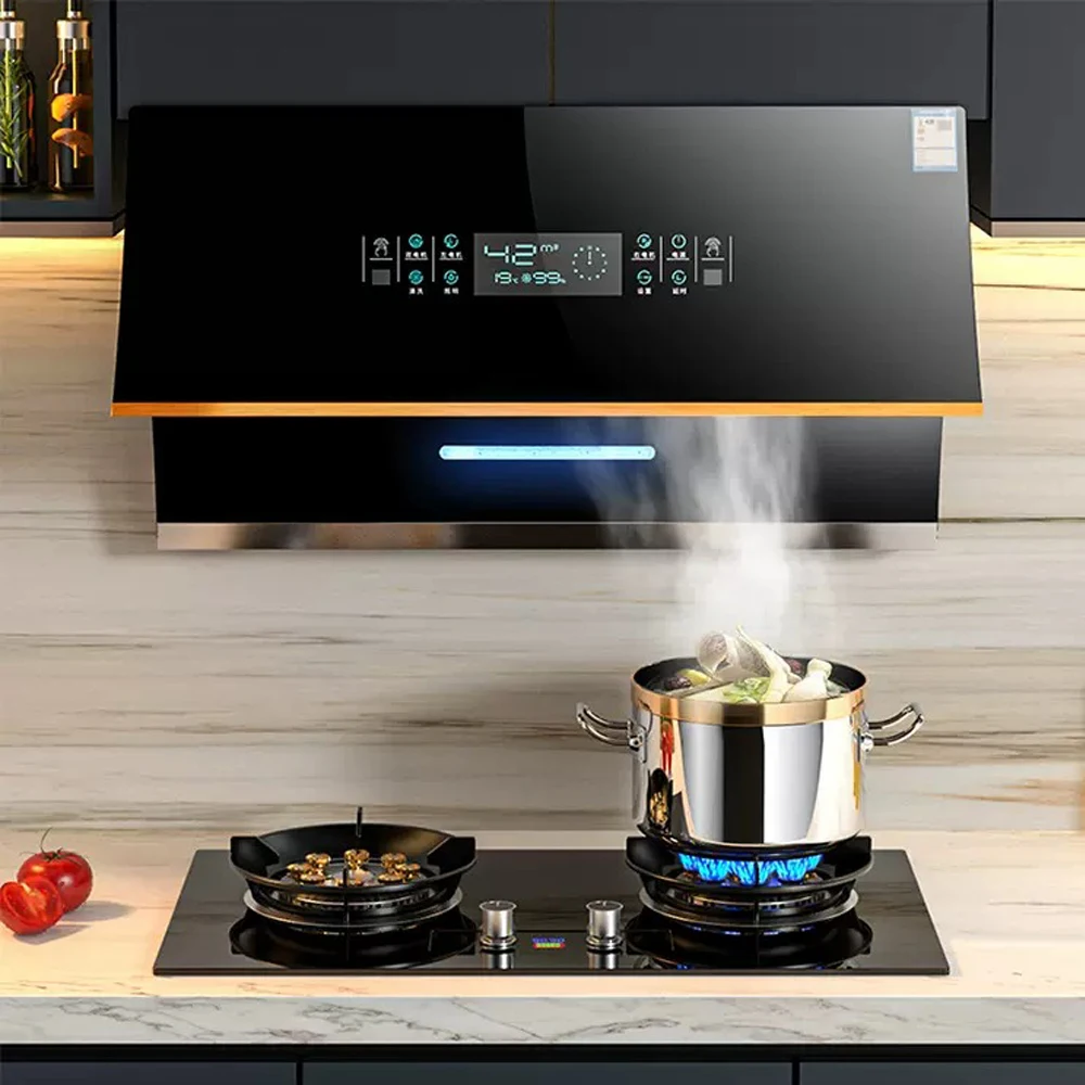 900MM Range Hood for Kitchen Exhaust Hood Suction Host Built-in Hood Side Suction Range Hood Automatic Cleaning Exhaust Hood - Image 2