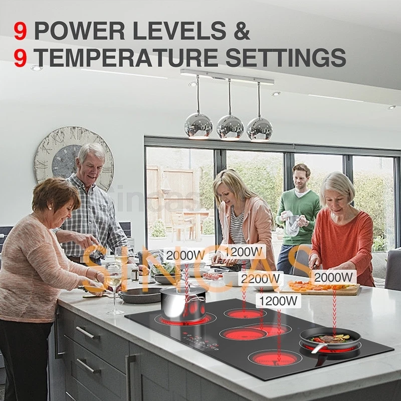 5 Burners Built-in Induction Stove High-power Electric Ceramic Stove Induction Cooker For Household Commercial Cooking 110V 220V - Image 4