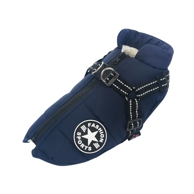 Winter Warm Large Pet Dog Jacket with Harness Waterproof Big Dog Coat for Labrador Chihuahua French Bulldog Outdoor Dog Clothes - Image 15