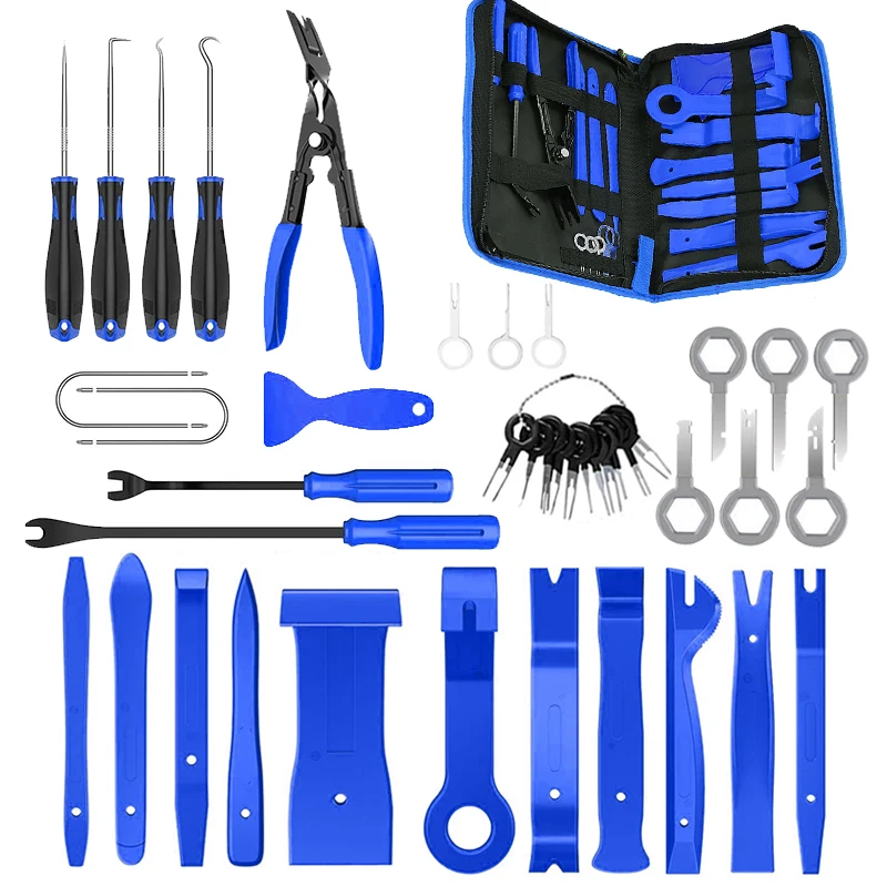 Car Interior Disassembly Tool Trim Removal Tools Kit Auto Removal Tool Kit Door Panel Radio Stereo Audio Dash Terminal Removal - Image 14
