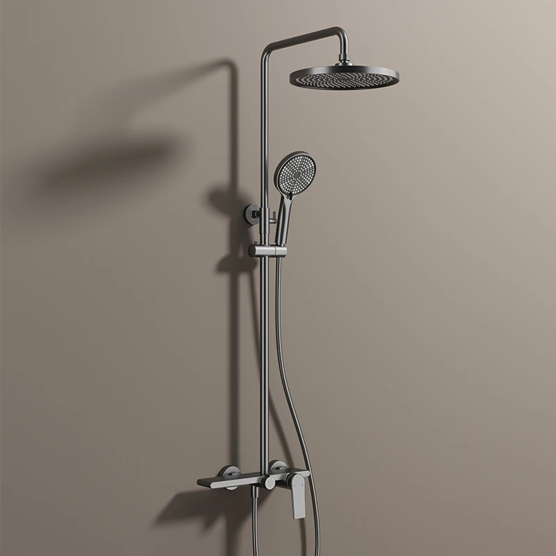 Modern VGX Luxury Shower System Set Bathroom Shower Faucet Set 3-way Rainfall Shower Set Shower Mixer Crane with Hand Shower Set Gold Black - Image 8