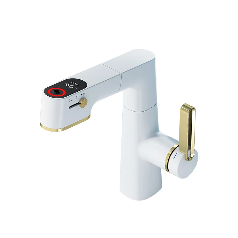 VGX Multifunctional Bathroom Faucets Pull Out Basin Mixer Sink Faucet Gourmet LED Display Tap 360° Tapware Crane Brass Chrome - Image 9