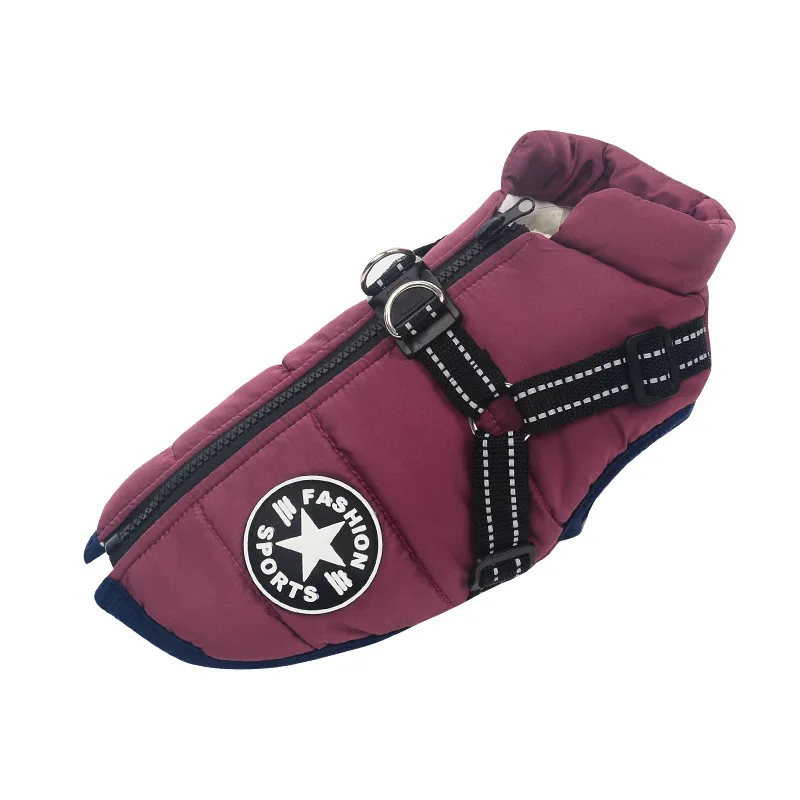 Winter Warm Large Pet Dog Jacket with Harness Waterproof Big Dog Coat for Labrador Chihuahua French Bulldog Outdoor Dog Clothes - Image 7