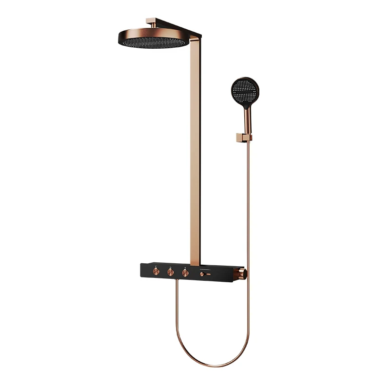 Modern Powerful VGX Thermostatic Shower System Set Luxury Concealed Bathroom Shower Set Brass Rainfall Shower Head Set Gold Shower Faucet Set - Image 10