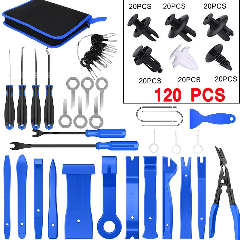 Car Interior Disassembly Tool Trim Removal Tools Kit Auto Removal Tool Kit Door Panel Radio Stereo Audio Dash Terminal Removal - Image 11