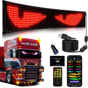 Devil Eyes Light for Car Truck Windshield Programmable LED Display Flexible Soft Screen DIY Bluetooth APP Remote Control