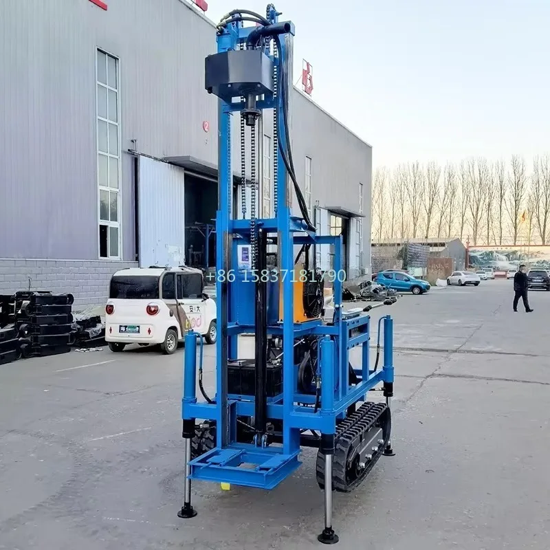 100 Meter Drilling Rig Machine Small Borehole Mini 200m Water Well Drill Rig Machine Crawler Chassis Drilling Rig - Image 6