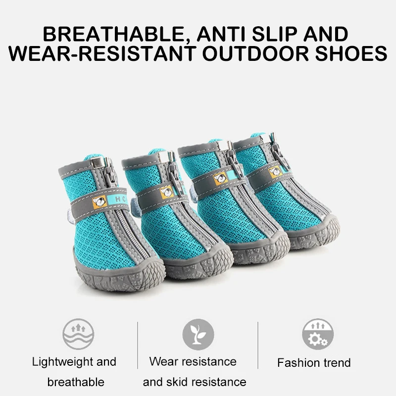 Dog Shoes Non-Slip Soles Thick Plush Protection Paw Pet Shoes Warm For Dog Non-Slip Dog Shoes Breathable Climbing Pets Booties - Image 5