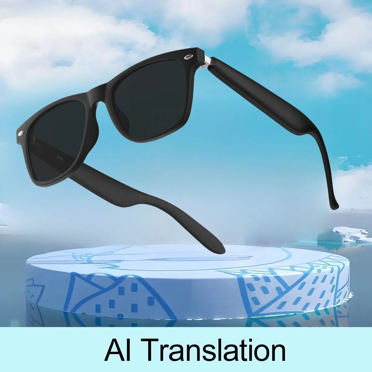2026 New AI Translation Smart Glasses Bluetooth Call Headphones UV Protective Lenses Connected Bezel Outdoor Sports Sunglasses - Image 9