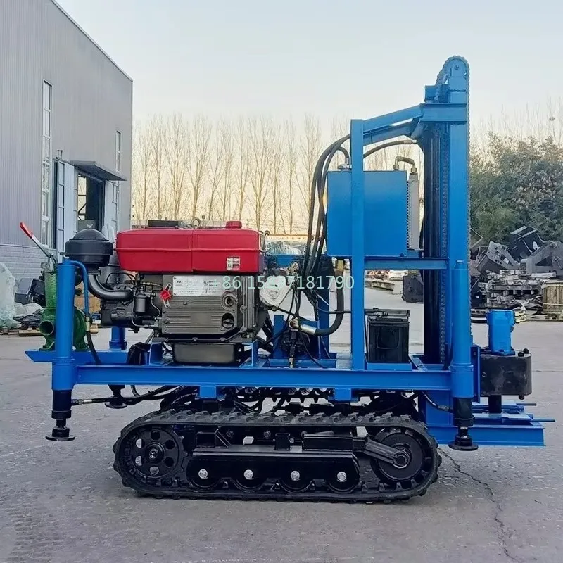 100 Meter Drilling Rig Machine Small Borehole Mini 200m Water Well Drill Rig Machine Crawler Chassis Drilling Rig - Image 4