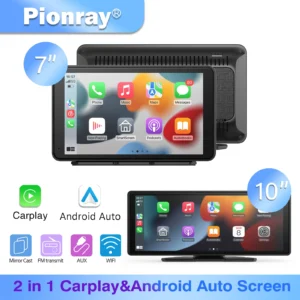 Pionray 7/10 inches android auto Universal Portable CarPlay for Car Screen Car Radio Video Wireless Carplay Screen for Apple