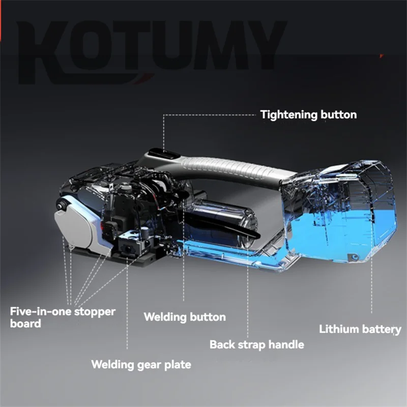 Portable Electric Baler V3 Electric Strapping Machine for 7-19mm PET/PP Hot Melt Baler with Portable Packing Tools - Image 5